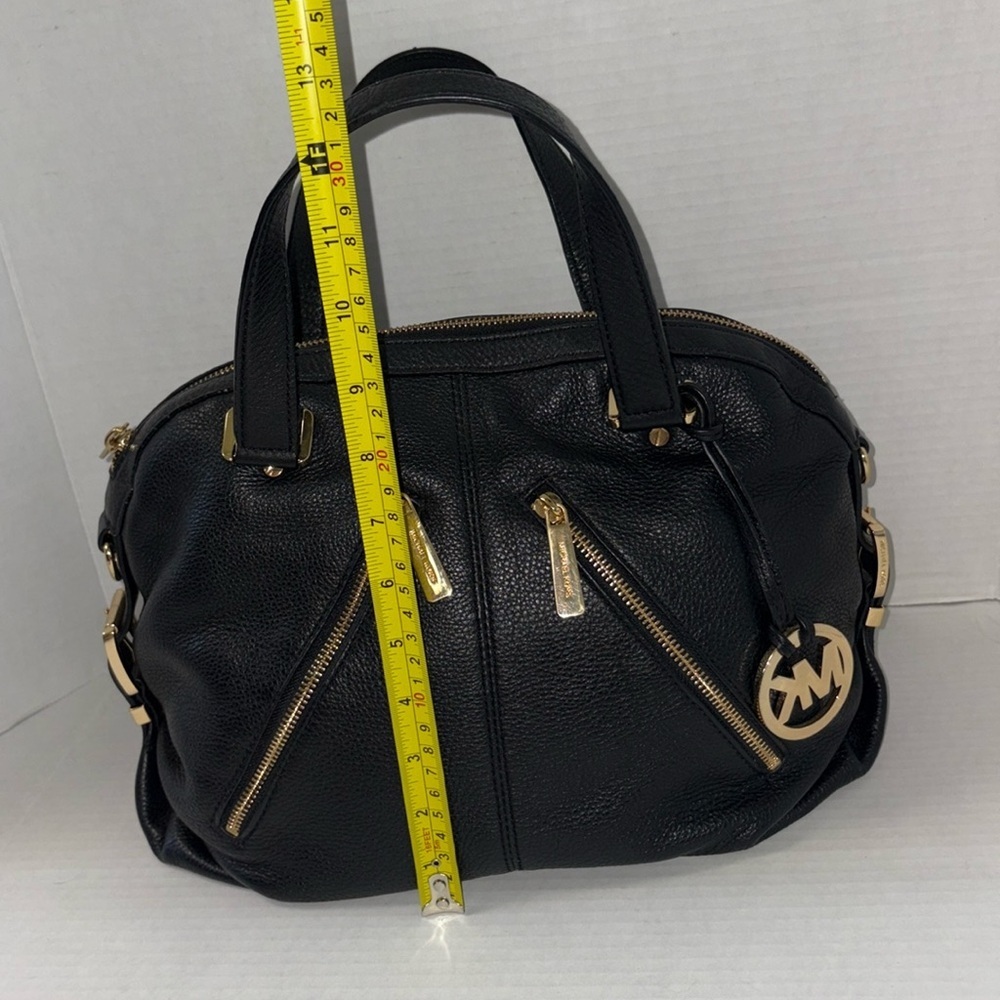 Michael Kors Black Leather Bag Convertible Shoulder Hand Bag Purse - Picture 14 of 15